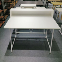 Bureau d'ordinateur blanc pour étudiants avec rangement, bureau d'écriture pour la maison, bureau moderne, table ergonomique pour PC