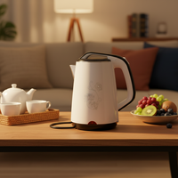 Bouilloire électrique à arrêt automatique, personnalisable en usine, pour usage domestique, ébullition rapide, en acier inoxydable, modèle KE01003 – Meilleures ventes
