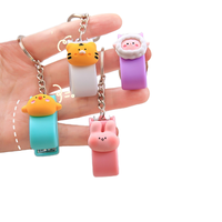 Mini Agrafeuse Macaron Mignonne, Breloque Porte-clés Dessin Animé, Petite Machine à Agrafer Portable, Fournitures de Bureau pour Étudiants