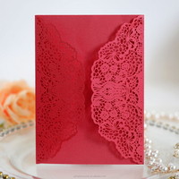 Tarjetas de Invitación con Diseño Floral Láser para Ritos de Pasaje
