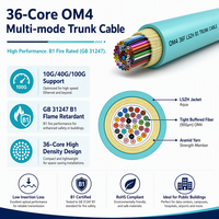 Cable Troncal de Fibra Óptica Multimodo OM4 de 36 Núcleos para Interiores HEADWAY, LSZH GB 31247 B1(d0t0a1), Retardante de Llama, Modelo FCS-DSB1-4M036-AQ