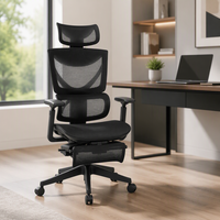 Chaise de bureau ergonomique pivotante en maille intégrale de conception moderne personnalisée avec appui-tête réglable