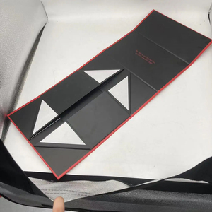 Cao Cấp Đóng Mở Phong Cách Hộp Giấy Bao Bì Tùy Chỉnh Màu Đỏ Đen Cứng Tông Từ Có Thể Gập Lại Hộp - Product Image 4