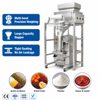 Hoog rendement multihead weegschaal verpakkingsmachine 304 roestvrij staal VFFS verticale verpakkingsmachine CE ISO