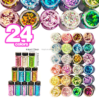Ensemble de paillettes Chameleon Chunky Glitter, 24 couleurs, 2oz/57g, paillettes irisées pour résine époxy, ongles, coque de téléphone, décoration de fête, entrepôts américains
