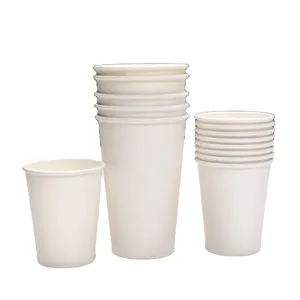 カスタムロゴ付きの高品質の生分解性で堆肥化可能な二重壁紙コーヒーカップ