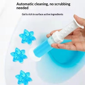 Gel limpiador de inodoros con forma de flor, gel desodorante perfumado para inodoros, ambientador para baño, herramientas y accesorios de limpieza. - Product Image 3