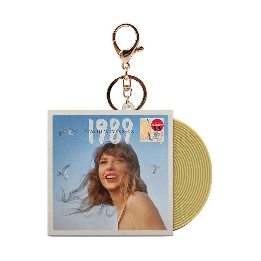 Taylor Sw1ft อัลบั้ม CD บันทึกพวงกุญแจแฟชั่น Swift อัลบั้มพวงกุญแจพัดลมอุปกรณ์ต่อพ่วง 1989 ดาวอุปกรณ์ต่อพ่วงเครื่องประดับ SP257
