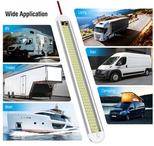 12 Volt 120LEDs 1500LM 8W DC LED bande lumineuse 12 V LED barre lumineuse intérieure interrupteur <span class=keywords><strong>marche</strong></span>/arrêt pour voitures <span class=keywords><strong>camping</strong></span>-cars Cargo remorques - Product Image 4