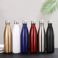 Botol Termos Air Minum Cola 500ml Dinding Ganda Anti Bocor Bahan Stainless Steel 304 untuk Camping, Terlaris dan Dapat Dikustomisasi