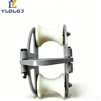Bloc de tirage de câbles YILI robuste à double roue, rouleau aérien professionnel pour la pose de lignes électriques, outil manuel pour électricien