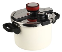 Casserole à pression rouge 2 litres |   Aluminium |   Anti-explosion |   Valve de pesage de précision |   Prise de sécurité métallique |   Induction à gaz
