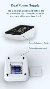 Accurate Digitale Bloeddrukmachine Met Achtergrondverlichting Led-Display Hartslagmeter 2X199 Geheugen Elektrisch Verstelbare Arm Rohs - Product Image 5