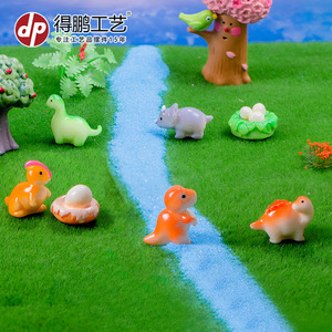 ตุ๊กตาไดโนเสาร์เรซิ่นขนาดเล็กน่ารักการ์ตูนสัตว์สำหรับทำสวน DIY ตกแต่งอุปกรณ์เสริม 7-12y - Product Image 2