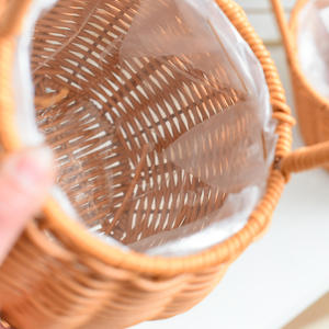 Cesta de Flores de Origen Vietnamita, Cesta de Almacenamiento de Hierro Forjado, Cesta de Bambú Hecha a Mano, Cesta de Ratán para Flores Secas, Cesta de Flores Portátil - Product Image 2