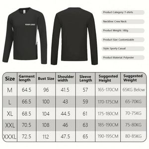 Camiseta Deportiva de Manga Larga para Hombre, Ajustada, de Secado Rápido, Ligera, de Seda de Hielo, para Entrenamiento, Fitness y Deportes al Aire Libre - Product Image 3