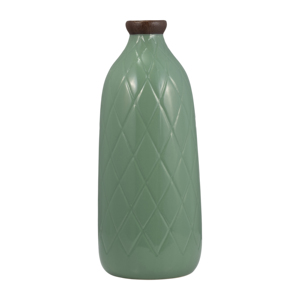 Vaso in ceramica con motivo a quadri per l'arredamento del soggiorno e vaso decorativo per fiori per la camera da letto - Product Image 1