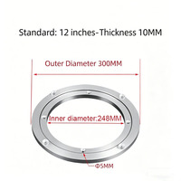 Plateau tournant à roulement à billes en alliage d'aluminium de 12 pouces (300 mm) avec rotation à 360 degrés pour table à manger