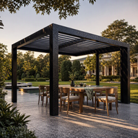 Systèmes de toiture à lamelles motorisées bioclimatiques écologiques, pergola en aluminium pour spa, terrasse extérieure, jardin, relaxation