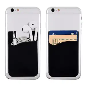Eco-Friendly High Quality Strong Adhesive Sticker Smart Holder Silicone Cell Phone Wallet