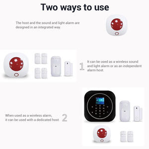 Sirène d'alarme sans fil KERUI SN10 avec lumière sonore, volume élevé 110 dB, kit d'alarme <span class=keywords><strong>de</strong></span> sécurité domestique, détecteur PIR, capteur <span class=keywords><strong>de</strong></span> porte, antivol - Product Image 6