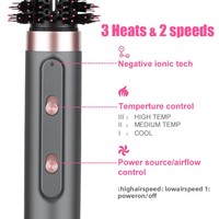 Para Venta Caliente Transfronteriza: Peine de Aire Caliente 3 en 1, Secador de Pelo con Aire Frío y Caliente, Protección contra Sobrecalentamiento, Interruptor Doble, 2 Velocidades