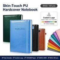 Carnet A5 en cuir PU souple avec logo personnalisé, couverture rigide cousue, papier 100 g/m², vente en gros OEM, avec élastique