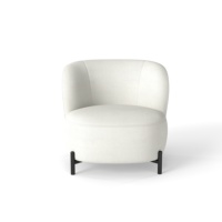 Fauteuil de salon moderne, fauteuil de détente pour balcon d'appartement, fauteuil blanc unique pour salon