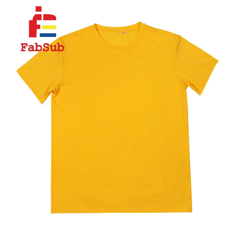 Fabriek Goede Kwaliteit Sublimatie Wit Polyester Shirt 100% Polyester Shirt Katoen Gevoel Kleurstof Sublimatie T Shirt Blanco