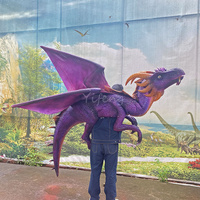 Marionnette de dragon réaliste en gros, marionnette animatronique de bébé dinosaure à vendre