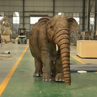 Costume d'éléphant en silicone pour deux personnes Zigong, conception avec jambes cachées, tailles personnalisées pour parcs à thème, centres commerciaux, fêtes foraines et spectacles en direct