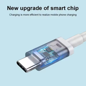 כבל טעינה מהירה Type-C <span class=keywords><strong>TPE</strong></span> 60W PD 3A באורך 1 מטר עם מוליך נחושת טהורה לאייפון ואנדרואיד - Product Image 2