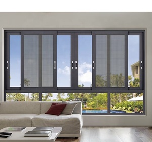Thermal Break Aluminium Sliding <strong>Window</strong> Office Aluminium Sliding <strong>Window</strong> <strong>With</strong> Stainless Steel <strong>Mosquito</strong> <strong>Net</strong> - Product Image 1