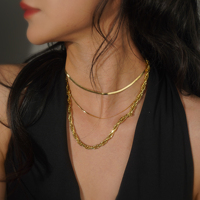 Collar de Cadena de Serpiente de Oro Sólido de 18k Personalizado de Lujo, Cadena de Espiga de Oro para Hombre y Mujer, Gargantillas y Collares Finos para Clavícula