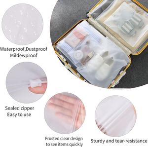 Sacs en plastique refermables réutilisables, pochettes d'organisation étanches pour bagages, pour le rangement des chaussures/cosmétiques de voyage, 5 tailles - Product Image 3
