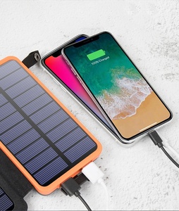 Plegable Solar banco de potencia <span class=keywords><strong>20000mAh</strong></span> para iPhone <span class=keywords><strong>Xiaomi</strong></span> <span class=keywords><strong>Mi</strong></span> Powerbank batería externa portátil impermeable Poverbank con linterna - Product Image 5
