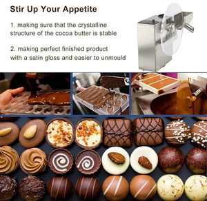 Máquina Comercial para Derretir Chocolate, Máquina Eléctrica para Templar Chocolate en Rueda para Fuentes y Recubrimiento de Fresas - Product Image 5