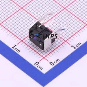 TS-1002N-BR05016 Tactile Switch Bent Lead Through Hole-4P,6x6mm Single Pole Single Throw Round Button 1.6N Right Angle Insert - Product Image 2