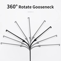 Lámpara de Escritorio LED con Pinza, Luces de Clip para el Cuidado de los Ojos para Oficina en Casa, 5 Colores, Cuello de Cisne Flexible, Adaptador USB, Lámpara de Mesa