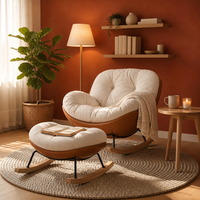 Fauteuil à bascule confortable, fait main, moderne et durable pour l'extérieur