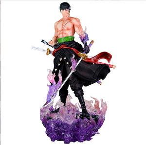 ฟิกเกอร์อะนิเมะ1ชิ้น50ซม. รูปปั้นหัวคู่ Zoro รูปปั้นแอ็คชั่นฟิกเกอร์หนึ่งชิ้น - Product Image 1