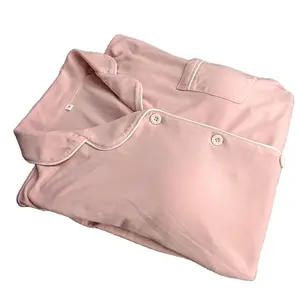 Breathable Sleepwear With Collar For Women'S Pajamas Multiple Colors Women'S Pajamas Set With Bra