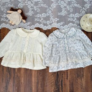 Blusa <span class=keywords><strong>de</strong></span> Encaje con Volantes Florales para Bebé Niña, Primavera 2026, Venta al Por Mayor - Product Image 1