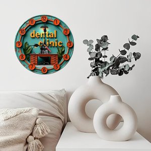 Round Wooden Wall <b>Clock</b> 25x25Cm Natural Log Color Quiet Movement Home Bedroom Living Room Hanging <b>Clock</b> - Product Image 3