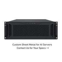 Boîtier de serveur IA TZR pour cluster de supercalcul, montable en rack, avec refroidissement modulaire, châssis GPU haute densité, fabrication sur mesure en tôle, OEM