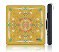 Tapis de Mahjong Américain à Motif Fragmenté Personnalisé, Tapis de Jeu Antidérapant en Caoutchouc Néoprène Amortissant le Bruit pour Mahjong, Poker et Jeux de Cartes