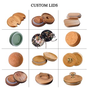 Bán Buôn Rõ Ràng Rỗng Cao Borosilicate Chịu Nhiệt Kín Gợn Thực Phẩm Gia Vị Thủy Tinh Lưu Trữ Jar <span class=keywords><strong>Container</strong></span> Với Nắp Tre - Product Image 3