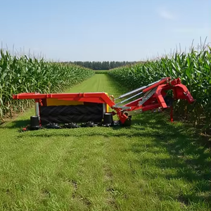 Machine agricole : Tondeuse rotative à disques entraînée par prise de force (PTO) <span class=keywords><strong>pour</strong></span> tracteur, avec <span class=keywords><strong>rouleau</strong></span> broyeur d'herbe - Product Image 3