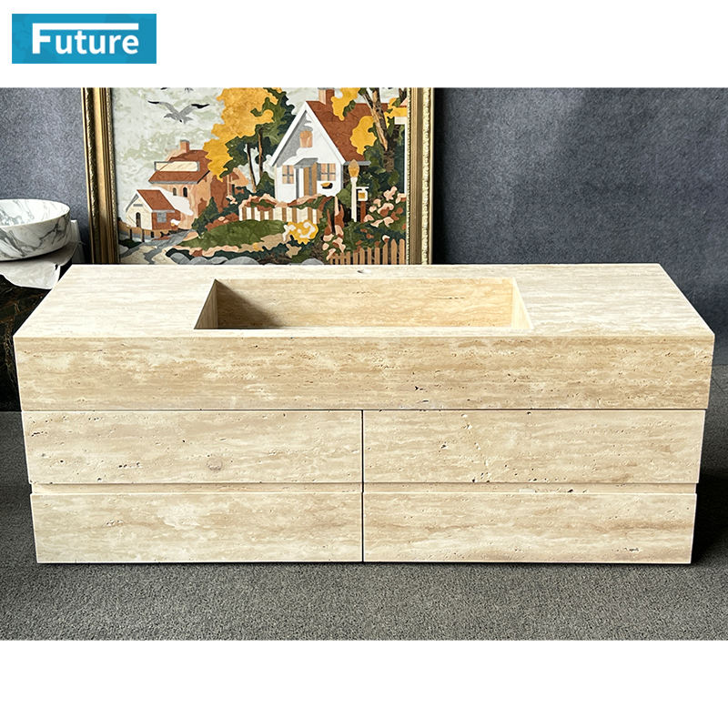 สีเบจ travertine 1800*600*900มม