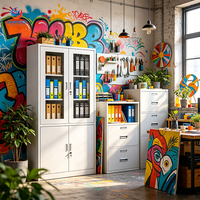 Mueble de Oficina Moderno con Ruedas, Gabinete Metálico con 2 Cajones, Almacenamiento de Archivos, para Debajo del Escritorio, Uso en Cocina, Venta al Por Mayor